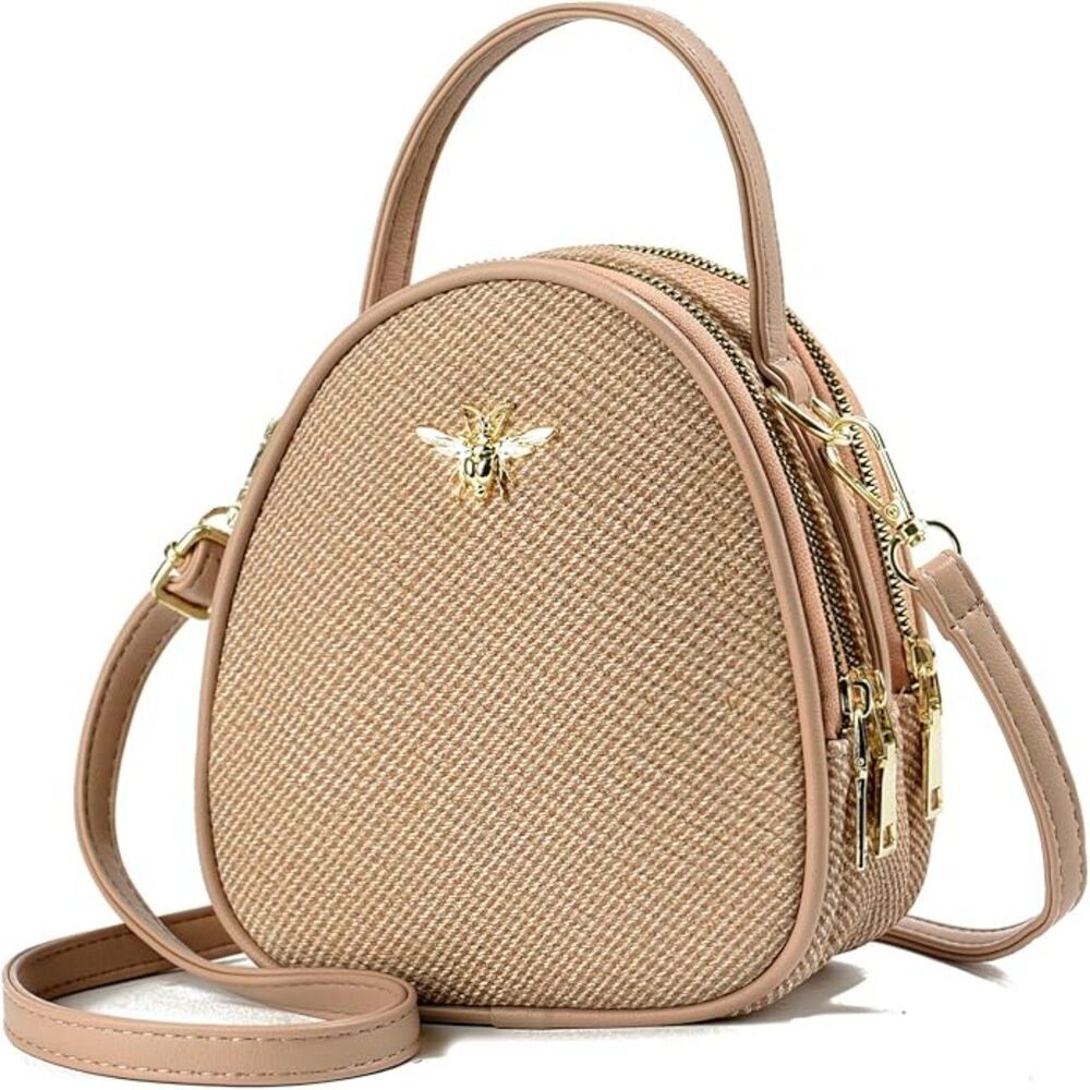 Women Khaki Imported Faux Leather Stylish Small Crossbody Messenger Bags